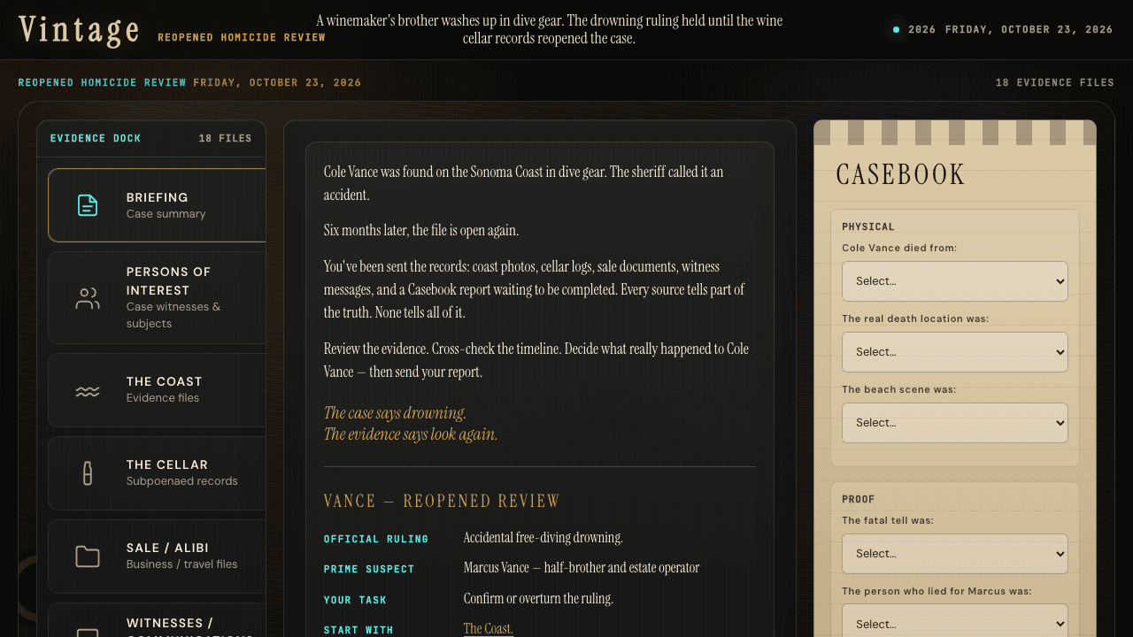 open case screenshot
