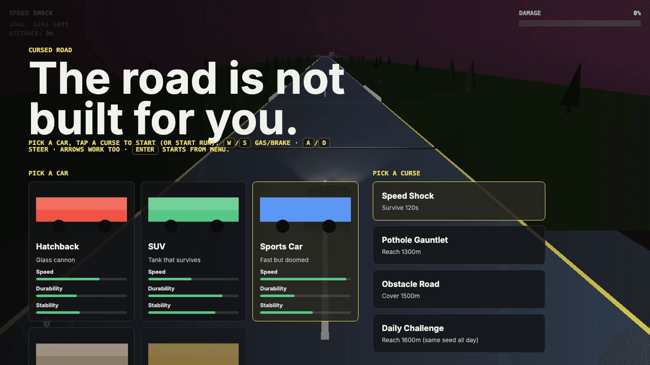 Cursed Road screenshot
