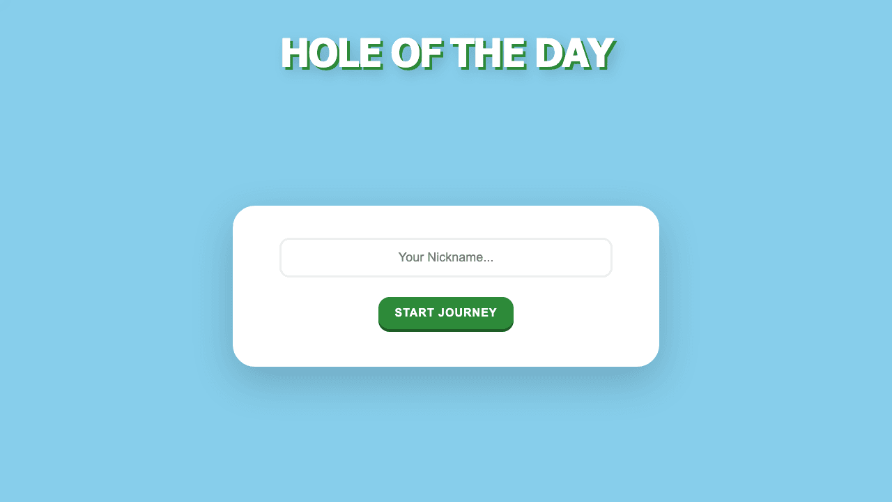 Hole of the Day screenshot