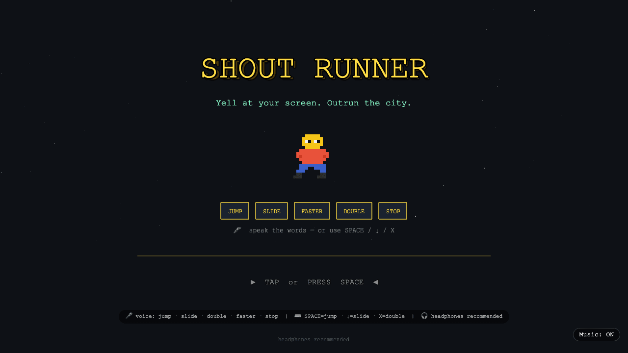 Shout Runner screenshot