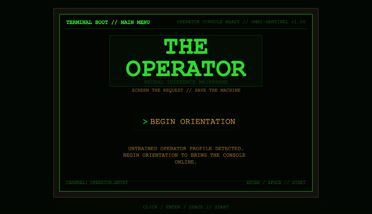 The Operator screenshot