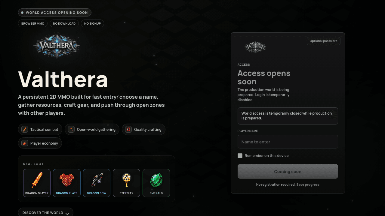 Valthera screenshot