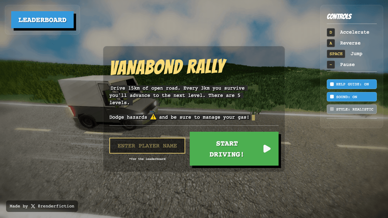 Vanabond Rally screenshot