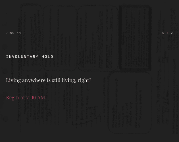 Involuntary Hold screenshot