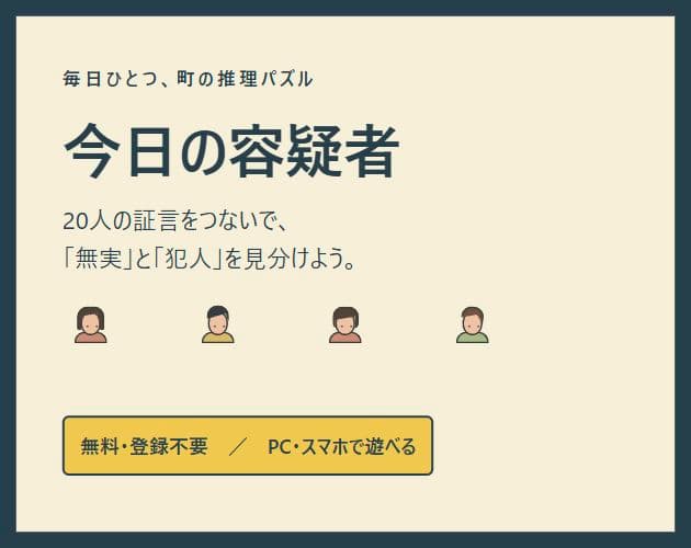 今日の容疑者 screenshot