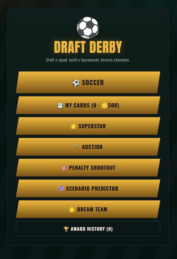 Draft Derby screenshot