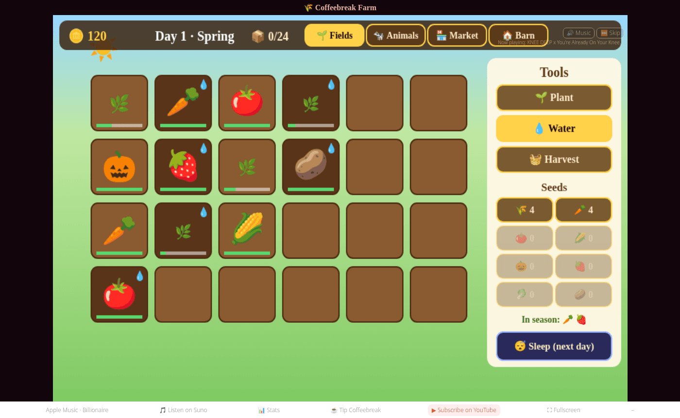 Coffeebreak Farm screenshot