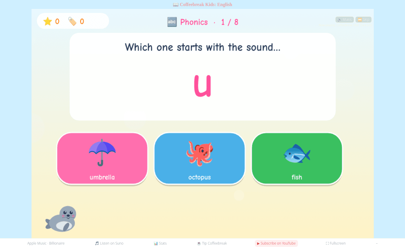 Coffeebreak Kids: English screenshot