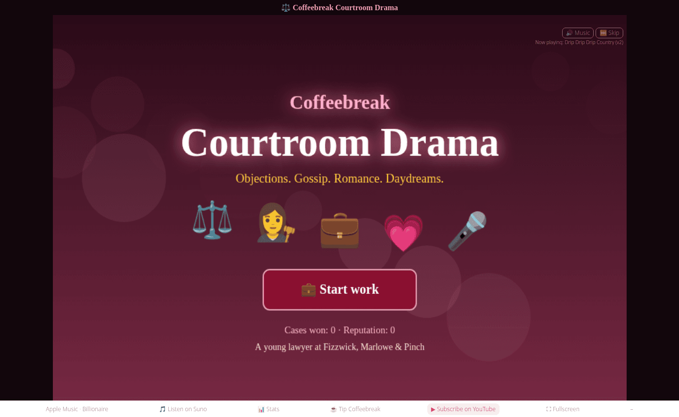 Coffeebreak Courtroom Drama screenshot