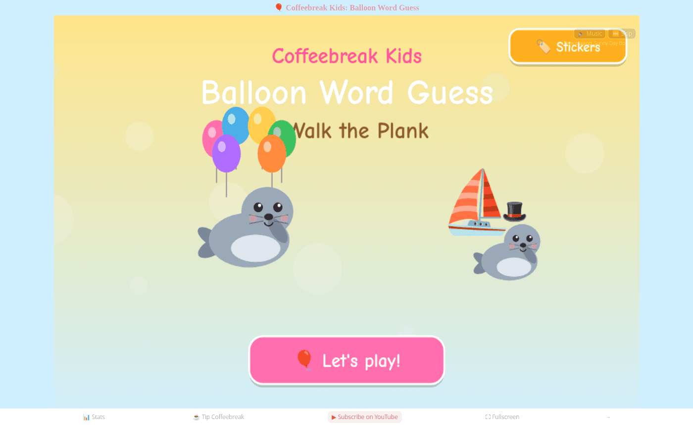 Coffeebreak Kids: Balloon Word Guess screenshot