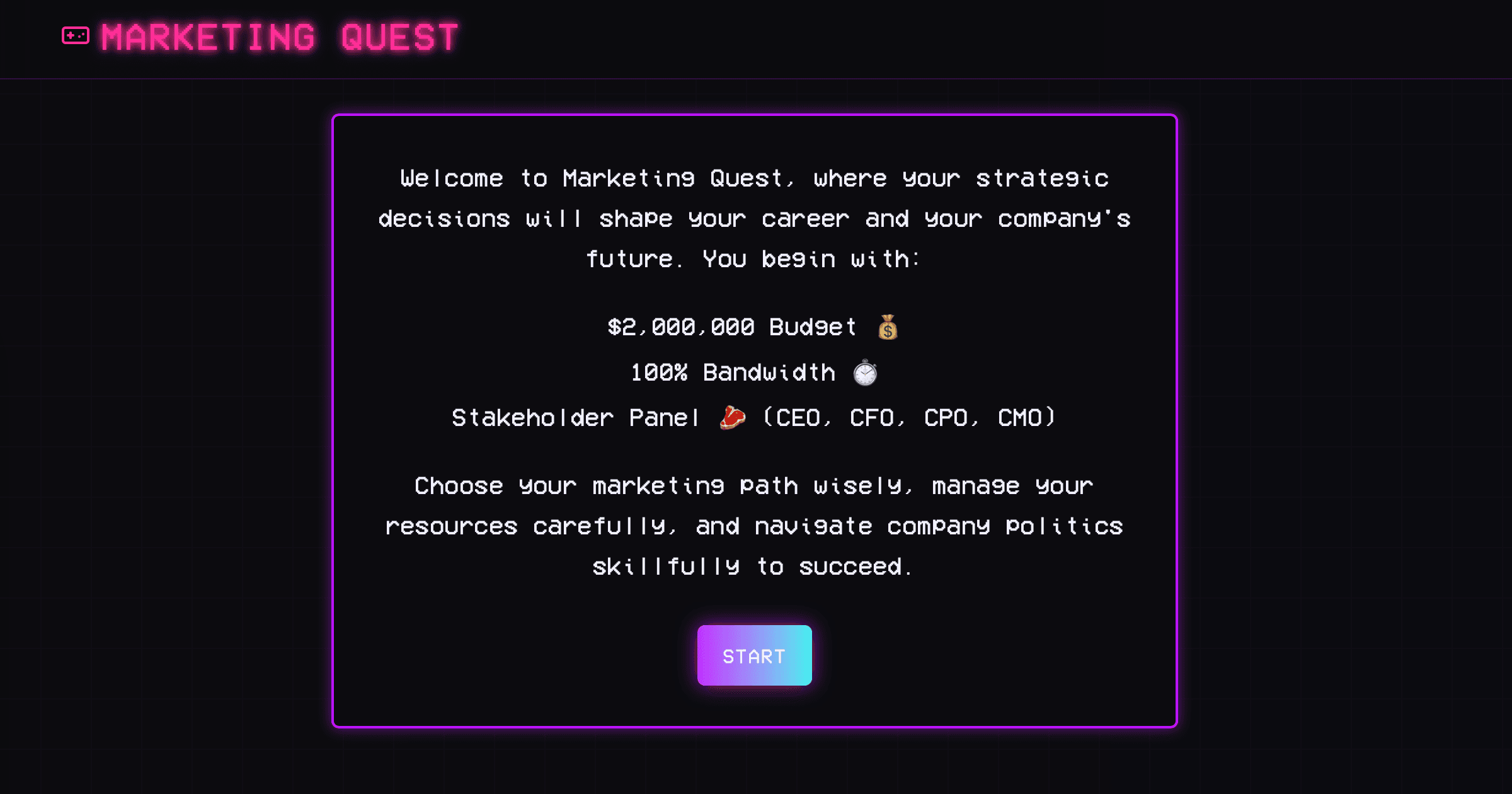 Marketing Quest screenshot