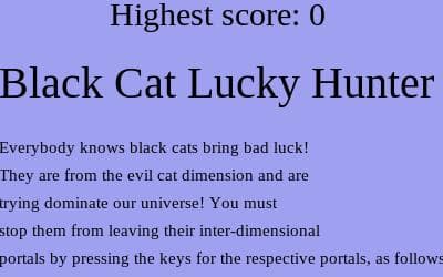 Black Cat Lucky Hunter screenshot