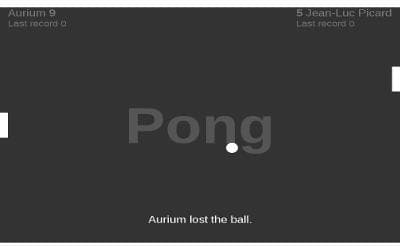 Pong screenshot