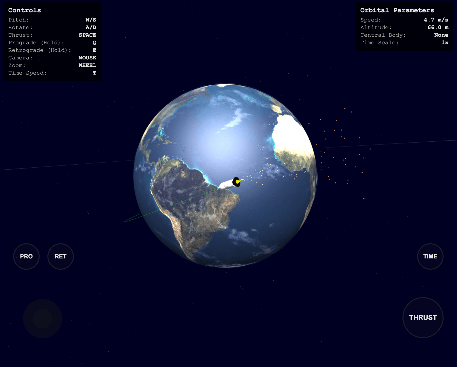 VibeSpaceship - Space Orbital Physics Game screenshot