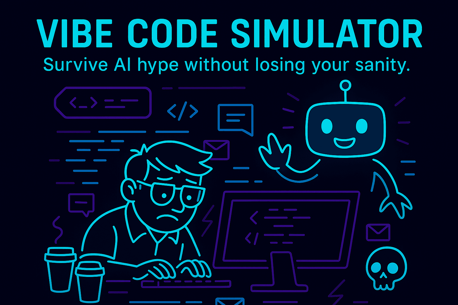 Vibe Code Sim - The AI Coding Idle Clicker Game screenshot